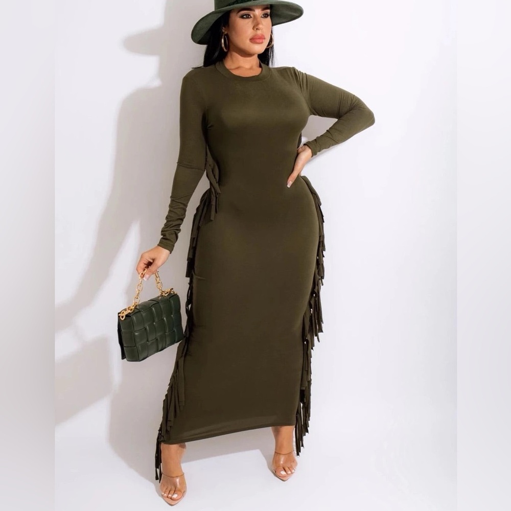 Maxi long sleeve dress